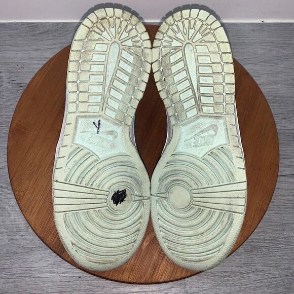 NIKE Dunk Low Floral Shoes GS 6Y Womens 7.5 309601-042 Metallic Silver Blue Moon - Picture 9 of 16